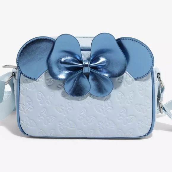 Loungefly Handbags - Loungefly Disney Minnie Mouse Blue Butterfly Crossbody Bag.